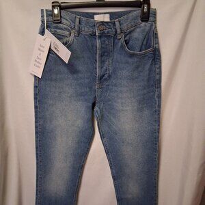 BOYISH The Billy Stretch High Rise Organic Vegan Women Light Wash Jeans New-27
